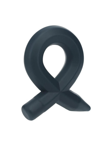 Pencil Liquid Silicone Cockring - Black