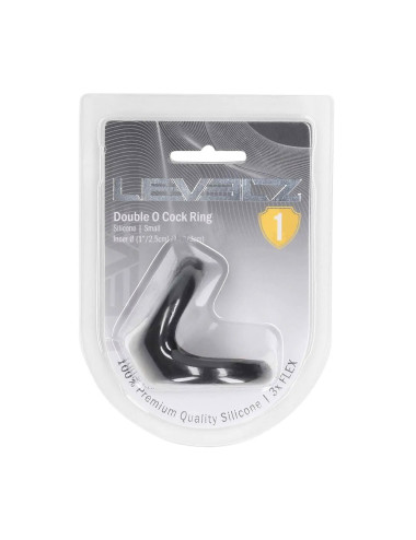 Double O Silicone Cockring - S - Black