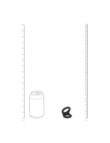 Double O Silicone Cockring - S - Black