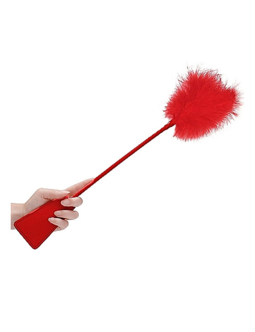 Ouch! Crop With Feather - Red