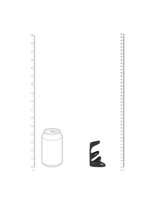 3 Loop Silicone Cockring - Black