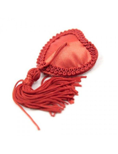 Bielizna-Heart Nipples Tassels RED