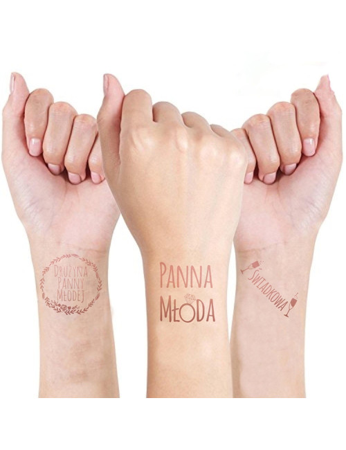 PropaGanda Rose Gold Tatuaże na Wieczór Panieński 12 szt.