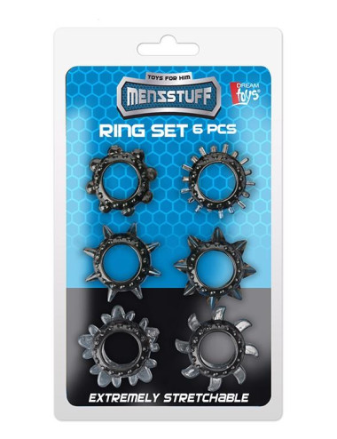 MENZSTUFF 6PC STRETCHEABLE RING SET