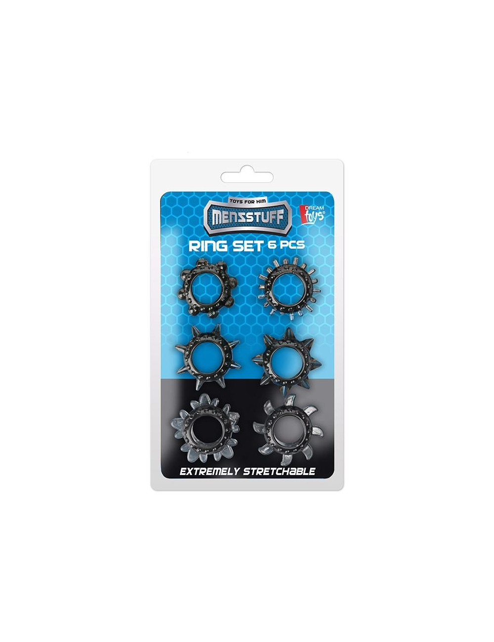 MENZSTUFF 6PC STRETCHEABLE RING SET