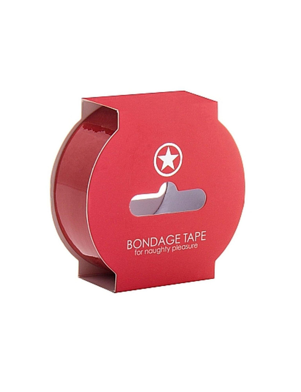 Non Sticky Bondage Tape 17,5m Red - Taśma BDSM Nieprzyklejana, Kagańce