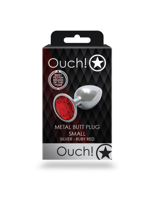 Ouch! Round Gem Butt Plug Small - Korki Analny z Kryształem