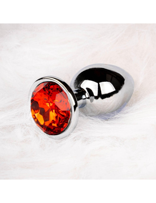 Ouch! Round Gem Butt Plug Small - Korki Analny z Kryształem