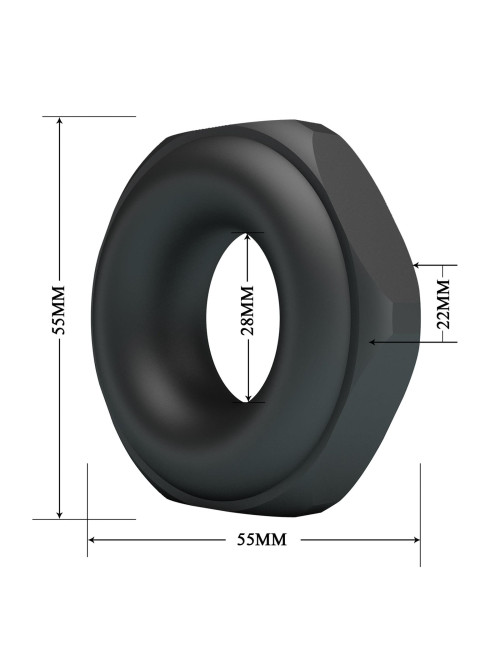 Crazy Bull Jarvius Super Soft Silicone Cock Ring - Black