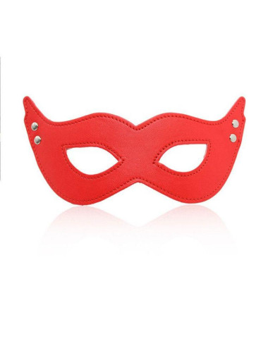 Mistery Mask RED – skórzana maska BDSM dla niej, bezpieczna zabawka erotyczna