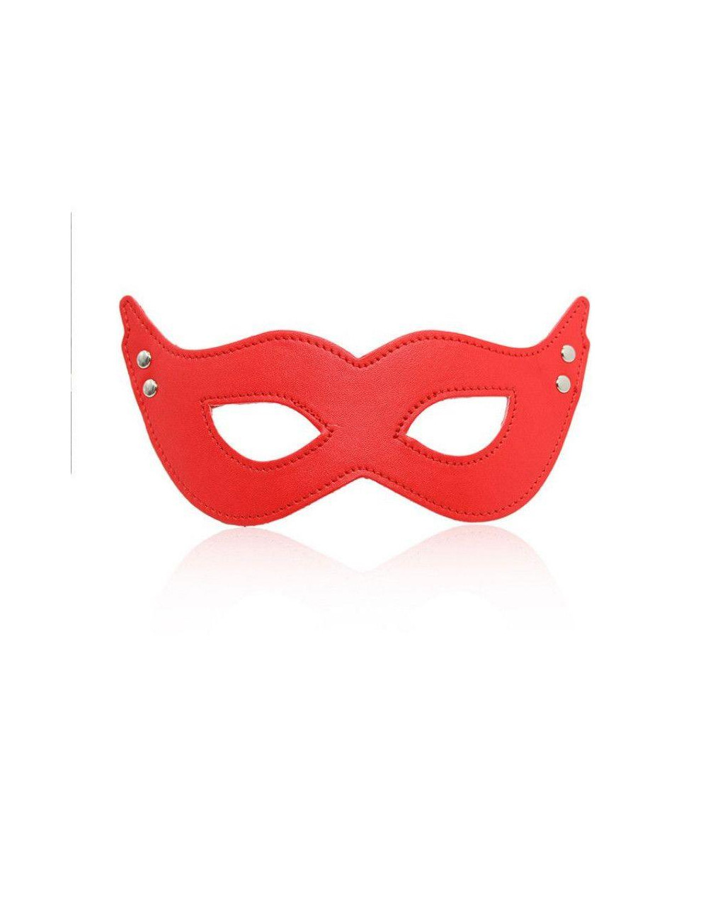 Mistery Mask RED – skórzana maska BDSM dla niej, bezpieczna zabawka erotyczna