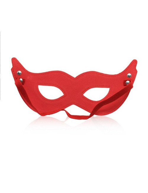 Mistery Mask RED – skórzana maska BDSM dla niej, bezpieczna zabawka erotyczna