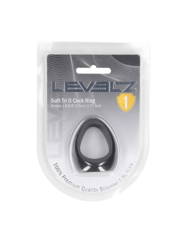 Soft Tri O Silicone Cockring - Black