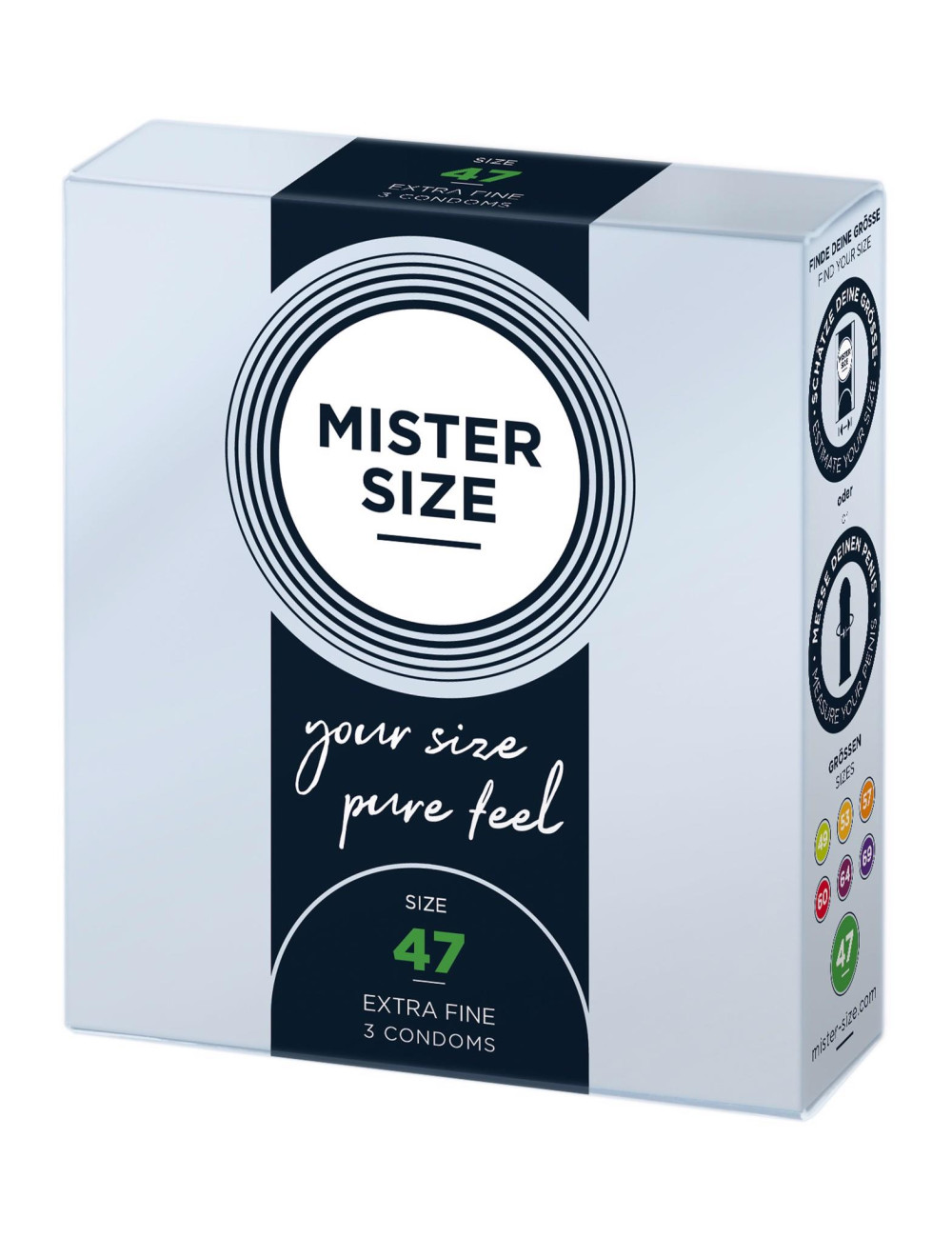 MISTER SIZE 47 mm - prezerwatywy naturalne 3 szt.