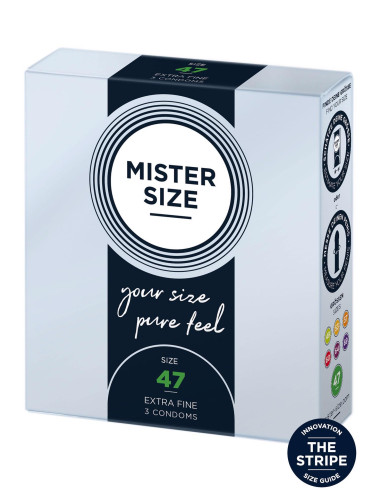 MISTER SIZE 47mm Condoms 3pcs Natural