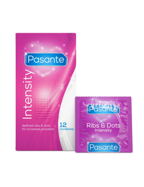 Pasante Ribs & Dots/Intensity Condoms 12 pcs