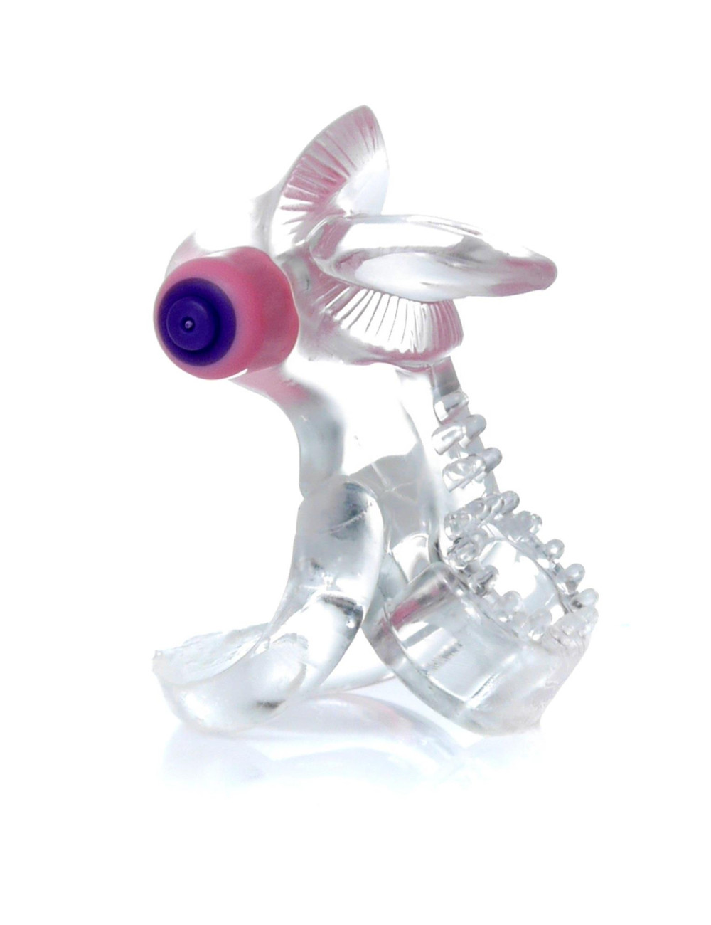 Pierścień-Tongue Vibro CockRing Clear