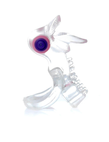 Pierścień-Tongue Vibro CockRing Clear