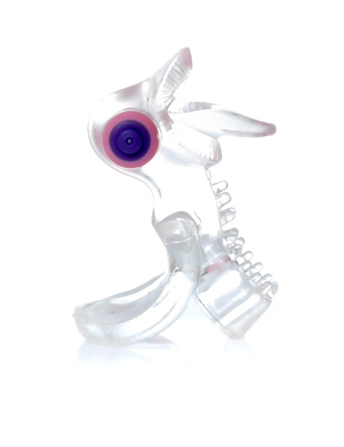 Pierścień-Tongue Vibro CockRing Clear