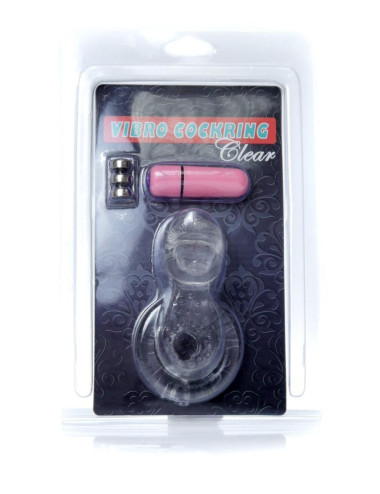 Pierścień-Tongue Vibro CockRing Clear