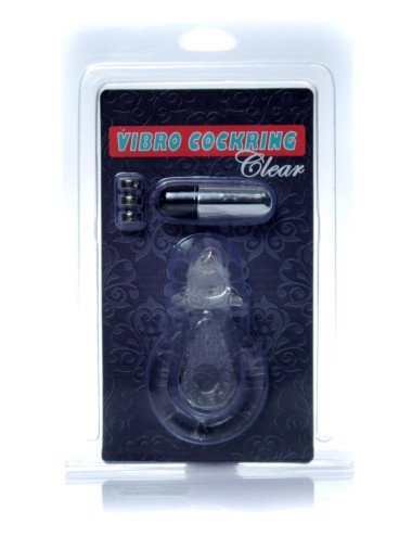 Pierścień-Dolphin Vibro CockRing Clear