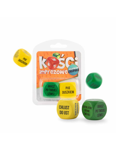 Zabawka - Kości imprezowe - super chłopaka - różne kolory