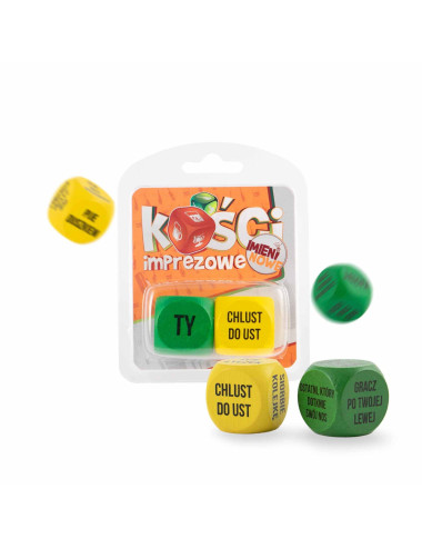 Zabawka - Kości imprezowe- imieninowe - różne kolory