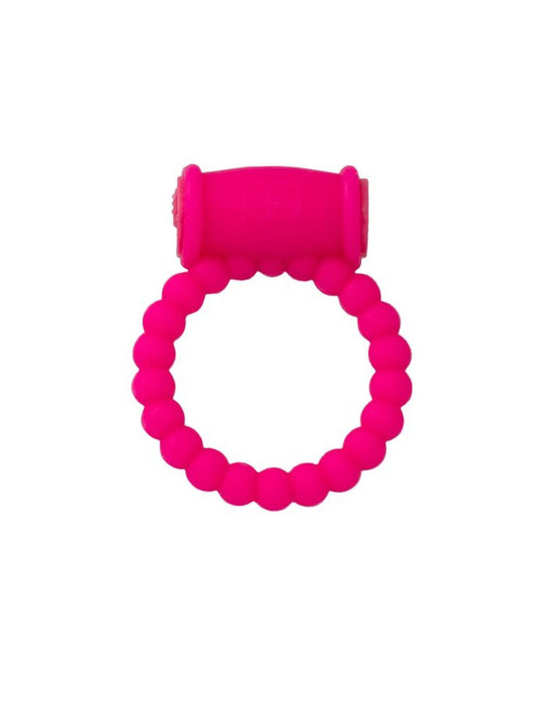 A-Toys - Silikonowy wibrujący pierścień penisa Pink