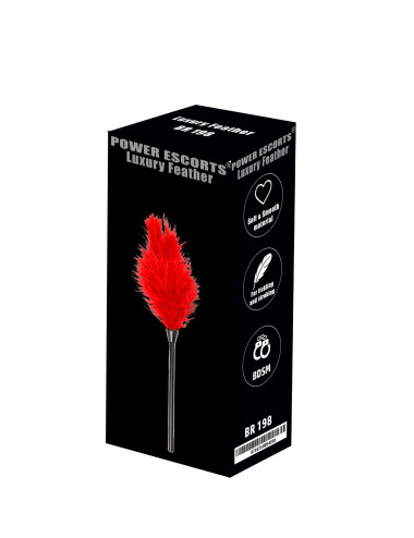 Luxury feather red