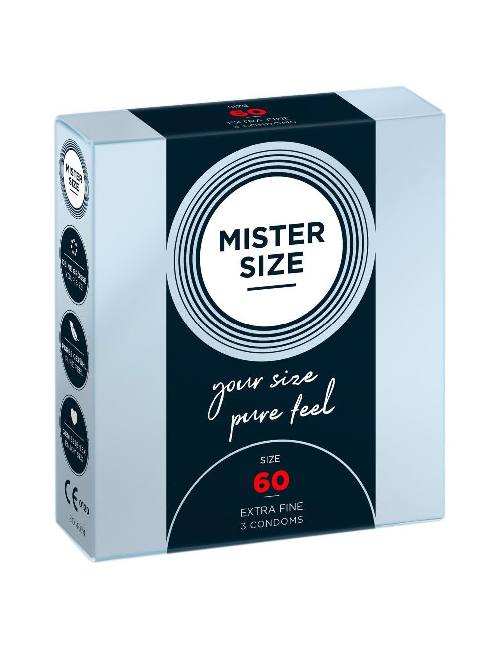 Mister Size 60mm pack of 3