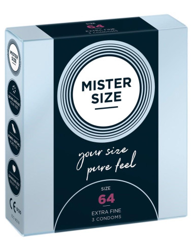 Mister Size 64mm pack of 3