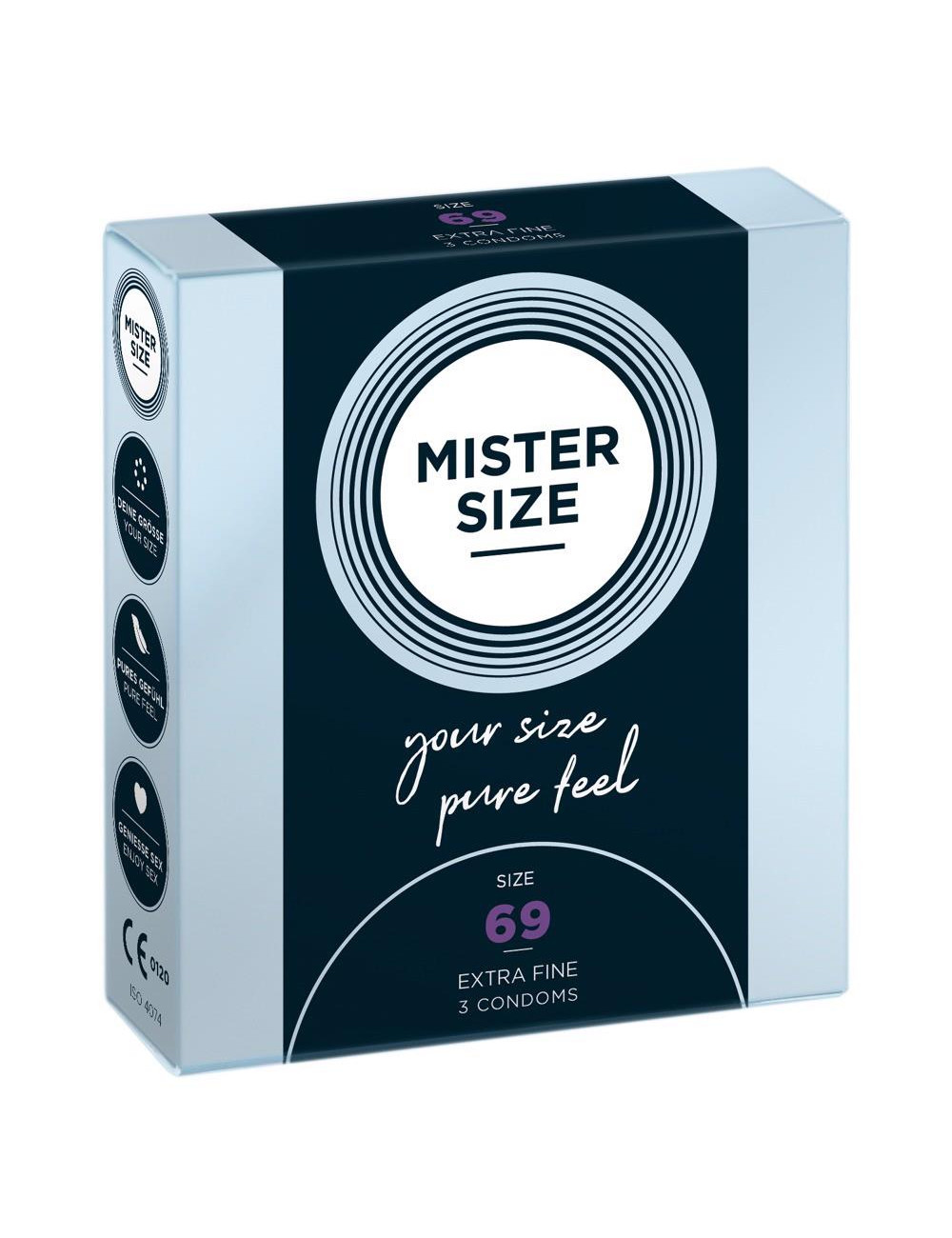Mister Size 69mm pack of 3