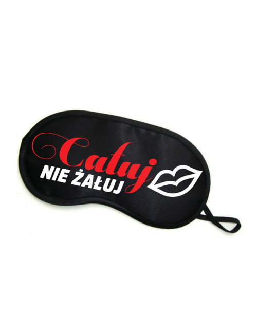 Maska-Opaska na oczy CAŁUJ NIE ŻAŁUJ