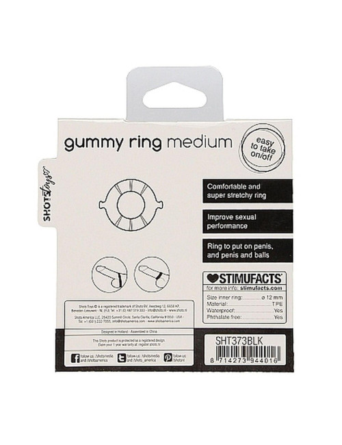 Gummy Ring - Medium - Black