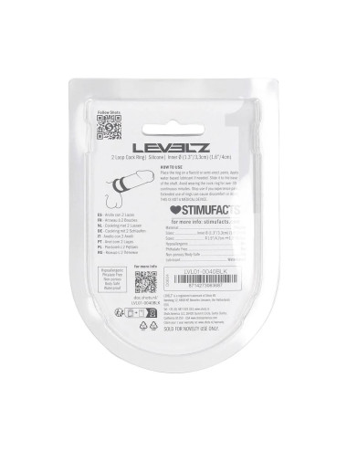 2 Loop Silicone Cockring - Black