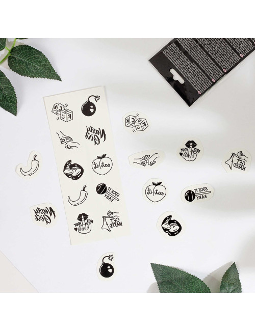 SET of 10 TEMPORARY TATTOOS - SPICY COLLECTION