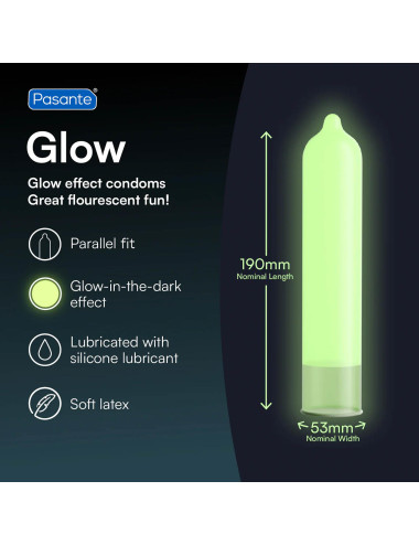 Pasante Glow Condoms 3 pcs