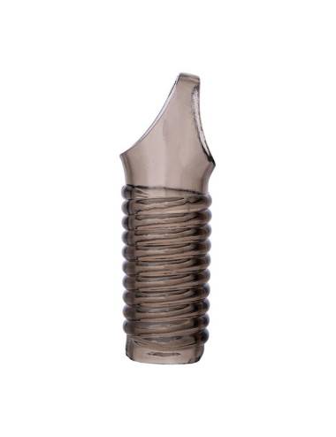 ToyFa XLover, Penis sleeve, for enlargement, TPE, transparent black, 11 cm