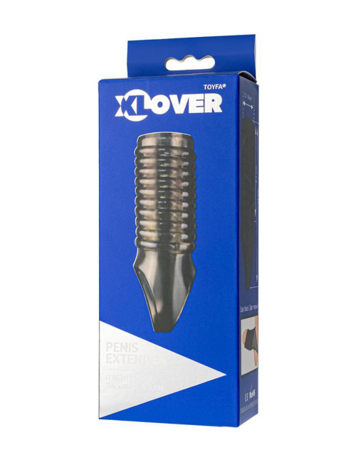 XLover by TOYFA - Transparentnie czarna nakładka powiększająca 11 cm