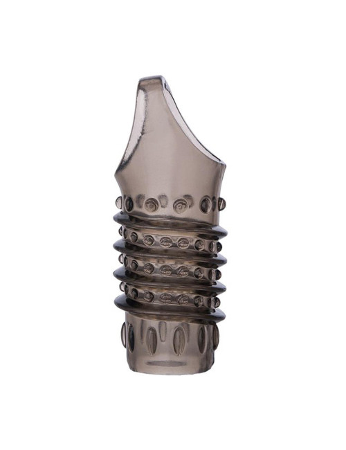 XLover by TOYFA - Transparentnie czarna nakładka powiększająca 10,5 cm