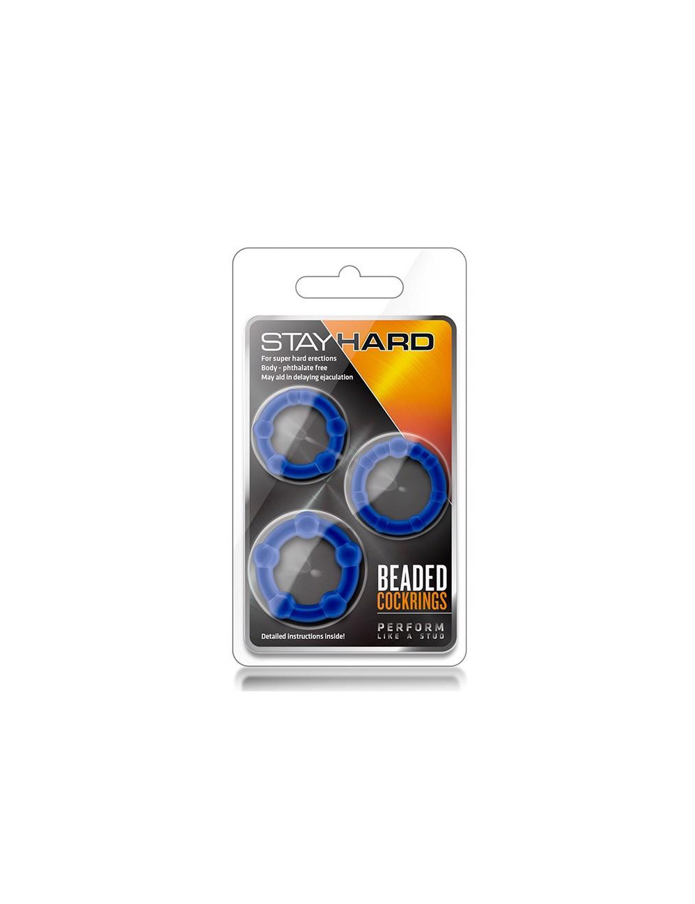 STAY HARD BEADED COCKRINGS BLUE