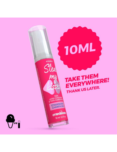 CRUSHIOUS STEAL MY KISSES STRAWBERRY CHAMPAGNE FLAVOUR LUBRICANT GEL 10ML