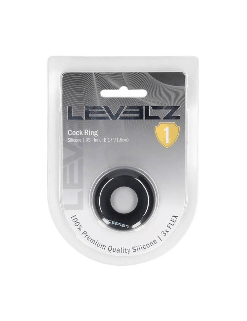 Solid Silicone Cockring - XS - Black