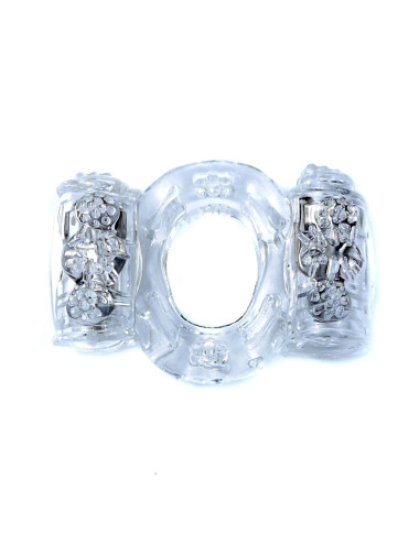 Pierścień-Vibrating CockRing Double Clear
