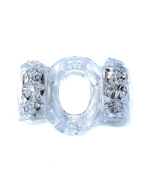 Pierścień-Vibrating CockRing Double Clear