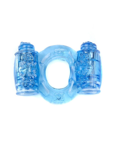 Pierścień-Vibrating CockRing Double Blue