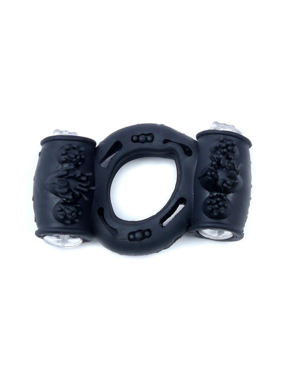 Pierścień-Vibrating CockRing Double Black