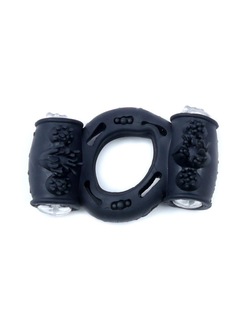 Pierścień-Vibrating CockRing Double Black
