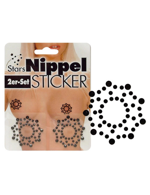 Cottelli Accessories Naklejki na sutki Rhinestone z kryształkami