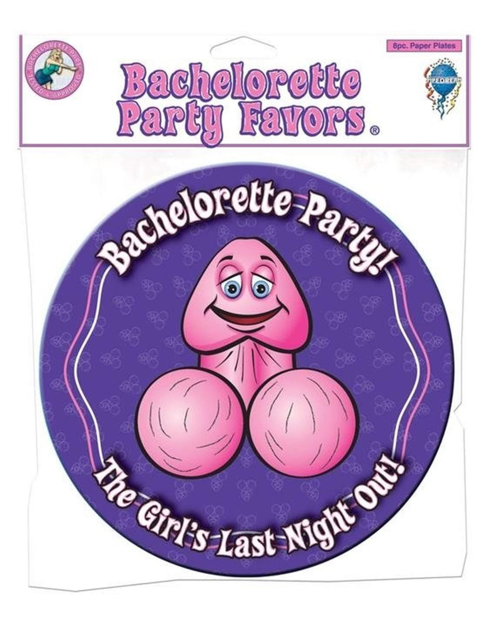 Talerzyki papierowe 8 szt. – humorystyczny nadruk na wieczór panieński – zestaw imprezowy